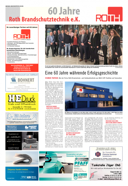 60 Jahre Roth Brandschutztechnik in Bühl